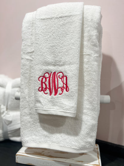 Bath/Hand Towel Set - White