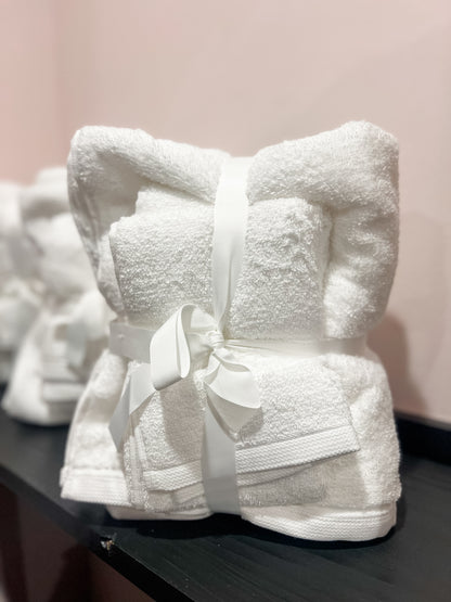 Bath/Hand Towel Set - White