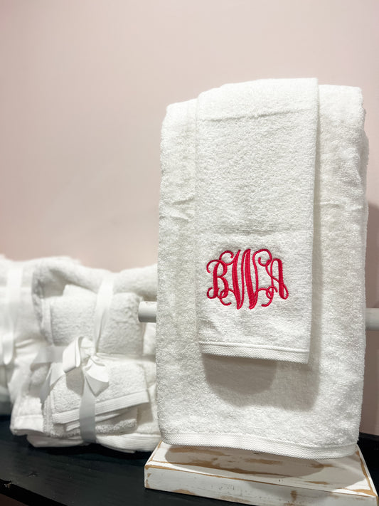 Bath/Hand Towel Set - White